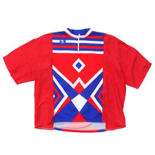 AWESOME BOY &times; Ichiryu made Original Remake Cycling Rayon Shirt RED画像