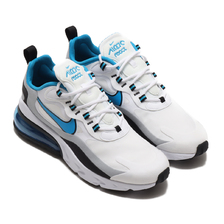 NIKE AIR MAX 270 REACT WHITE/LASER BLUE-WOLF GREY-BLACK CT1280-101画像