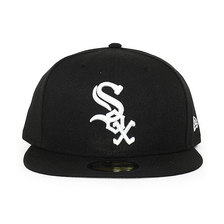 NEW ERA CHICAGO WHITE SOX 59FIFTY FITTED CAP BLACK NR11591167画像