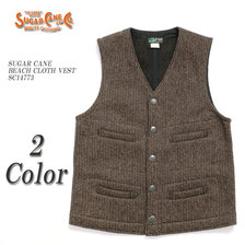 SUGAR CANE BEACH CLOTH VEST SC14773画像