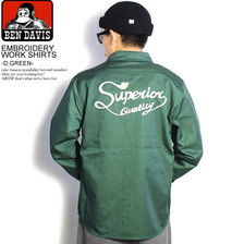 BEN DAVIS EMBROIDERY WORK SHIRTS -D.GREEN- Y-0780024画像