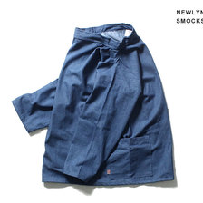 newlyn Smocks FISHERMAN'S ROUNDNECK SMOCK LIGHT DENIM画像