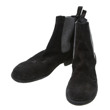 GUIDI CHELSEA BOOTS BLACK 96-BCALF-REV画像