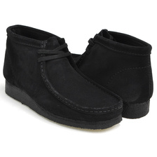 Clarks WALLABEE BOOT BLACK SUEDE 26155517画像