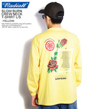 RADIALL SLOW BURN - CREW NECK T-SHIRT L/S -YELLOW- RAD-20AW-CUT017画像