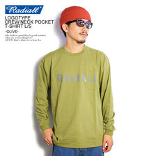 RADIALL LOGOTYPE - CREW NECK POCKET T-SHIRT L/S -OLIVE- RAD-20AW-CUT019画像