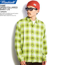 RADIALL FAME - OPEN COLLARED SHIRT L/S -GREEN- RAD-20AW-SH002画像