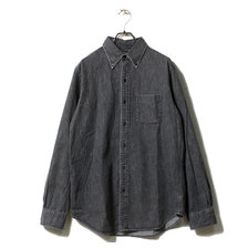 orslow BUTTON DOWN SHIRT BLACK DENIM STONE 01-8012-D61S画像
