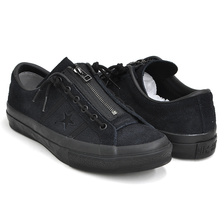 CONVERSE STAR&BARS CENTERZIP SUEDE OX BLACKMONOCHROME 35200161画像