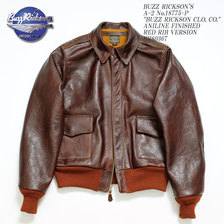Buzz Rickson's A-2 No.18775-P "BUZZ RICKSON CLO.CO." ANILINE FINISHED RED RIB VERSION BR80367画像