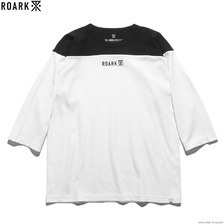 ROARK REVIVAL "LOGO" FOOTBALL TEE (WHITE&times;BLACK) RFTJ650画像