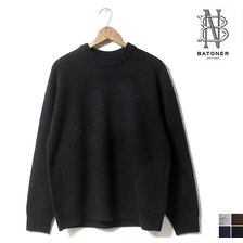 BATONER BRUSHED CAMEL CREW NECK KNIT BN-19FM-034画像