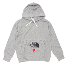 PLAY COMME des GARCONS × THE NORTH FACE MENS The North Face × Play Hoodie GRAY画像