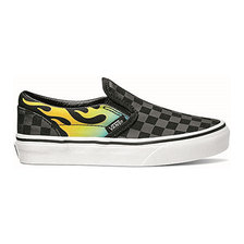 VANS CLASSIC SLIP-ON GLOW FLAME BLACK/TRUE WHITE VN0A4BUTESY画像