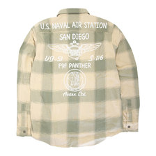 AVIREX LS NAVAL LIGHT NELL SHIRT BEIGE 6105139画像