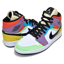 NIKE WMNS AIR JORDAN 1 MID SE white/black-lightbulb CW1140-100画像