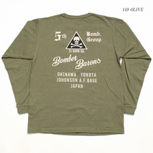 Buzz Rickson's L/S T-SHIRT 5th BOMB.GROUP "BOMBER BARONS" BR68634画像