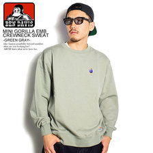 BEN DAVIS MINI GORILLA EMB CREWNECK SWEAT -GREEN GRAY- I-0780079画像