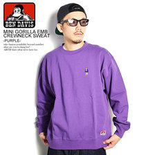 BEN DAVIS MINI GORILLA EMB CREWNECK SWEAT -PURPLE- I-0780079画像
