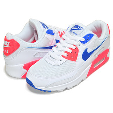 NIKE WMNS AIR MAX 90 white/racer blue-flash crimson CT1039-100画像