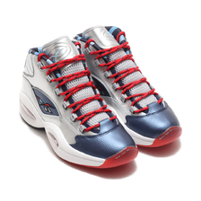 Reebok QUESTION MID MATT SILVER/BLUE CADET/PRIMAL RED FZ1366画像