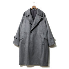 ULTERIOR PURE CASHMERE BEAVER OVER COAT GREY ULCT06-20C48U画像