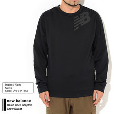 new balance Basic Core Graphic Crew Sweat AMT93024画像