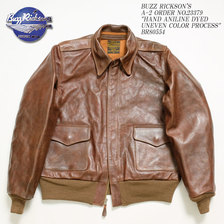 Buzz Rickson's A-2 ORDER NO.23379 "HAND ANILINE DYED UNEVEN COLOR PROCESS" BR80554画像