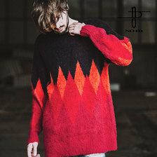 NO ID. BLACK モヘアニットアーガイルJQ-BIG-PO 447010-530K画像