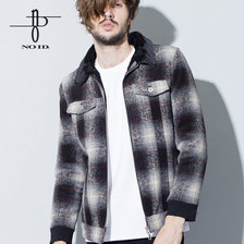 NO ID. ウールチェック裏ボアZIP-Gジャン 847006-538B画像