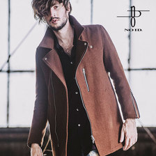 NO ID. BLACK メルトンライダースコート 447006-541C画像