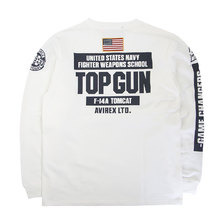 AVIREX LS TOP GUN T-SHIRT OFF WHITE 6103520画像