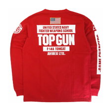 AVIREX LS TOP GUN T-SHIRT RED 6103520画像