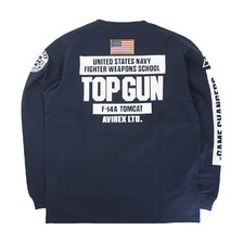 AVIREX LS TOP GUN T-SHIRT NAVY 6103520画像