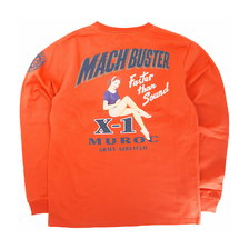 AVIREX LS MACH BUSTER T-SHIRT ORANGE 6103522画像