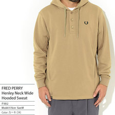 FRED PERRY Henley Neck Wide Hooded Sweat JAPAN LIMITED F1852画像