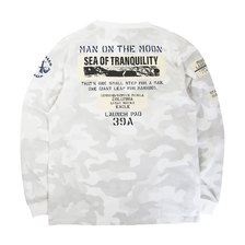 AVIREX LS MOON LANDING PATCH T-SHIRT WHITE CAMO 6103530画像