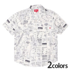 Supreme 20FW Receipts Rayon S/S Shirt画像
