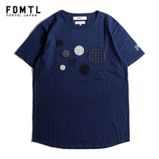FDMTL SASHIKO CIRCLE INDIGO TEE FA21-ITE13画像