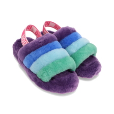 UGG Fluff Yeah Slide PRIDE RAINBOW PURPLE 1097169-PRPR画像