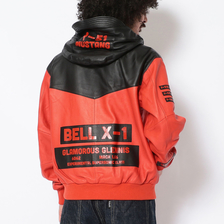 AVIREX LEATHER TRACK JACKET GLAMOROUS GLENNIS 6101054画像