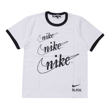 BLACK COMME des GARCONS &times; NIKE THREE SWOOSH TEE WHITE画像