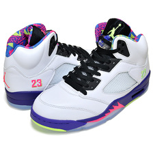 NIKE AIR JORDAN 5 RETRO Alternate Bel-Air white/ghost green-court purple DB3335-100画像