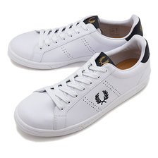 FRED PERRY B721 LEATHER WHITE/NAVY B8321-200画像