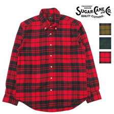SUGAR CANE ライト フランネル チェック 長袖 ボタンダウンシャツ SC28509画像