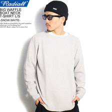 RADIALL BIG WAFFLE - BOAT NECK T-SHIRT L/S -SNOW WHITE- RAD-20AW-CUT003画像