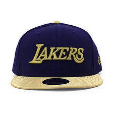 NEW ERA LOS ANGELES LAKERS 9FIFTY SNAPBACK CAP PURPLE GOLD NELAL195画像