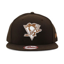 NEW ERA PITTSBURGH PENGUINS 9FIFTY SNAPBACK CAP BROWN NEPBPZ031画像