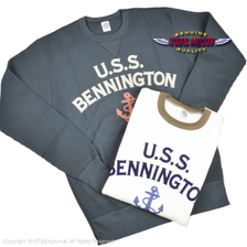 TOYS McCOY BIG WAFFLE CREW NECK SHIRT " U.S.S. BENNINGTON" TMC2055画像