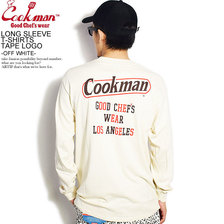 COOKMAN LONG SLEEVE T-SHIRTS TAPE LOGO -OFF WHITE- 231-03106画像